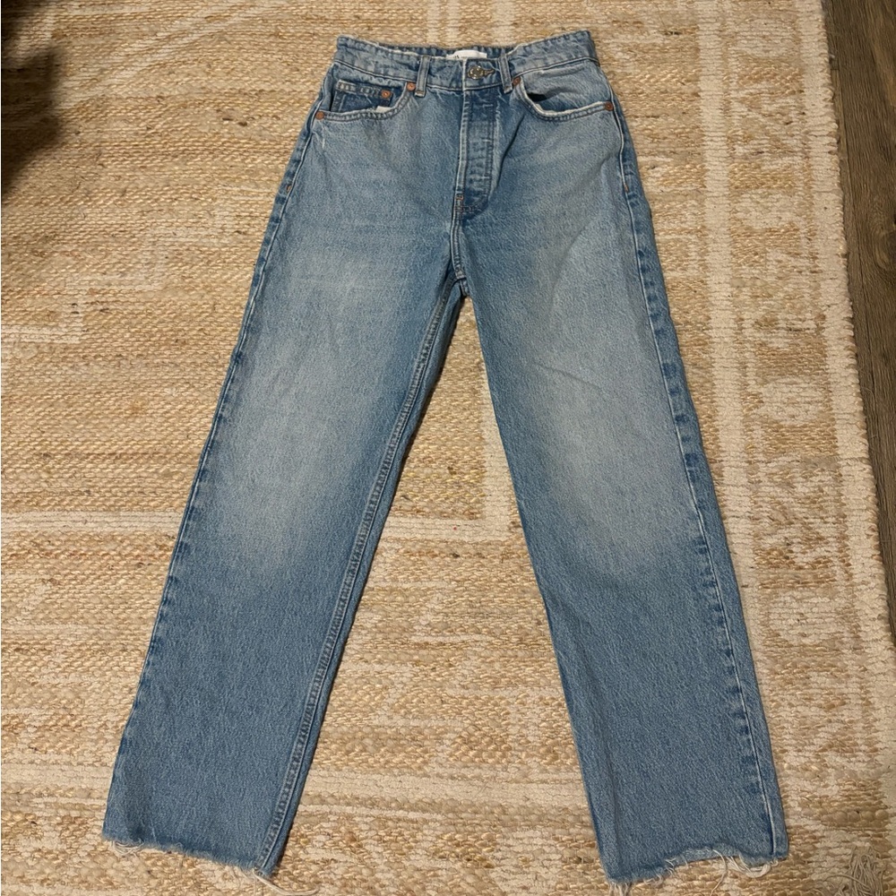 ZARA STRAIGHT LEG DENIM JEANS
